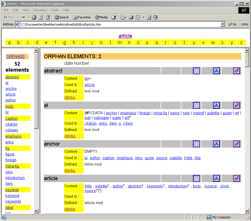 example article dtd